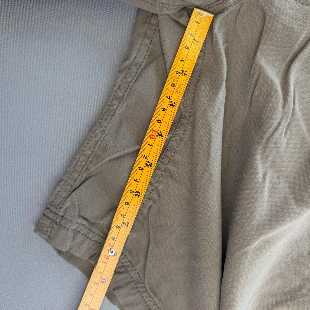 PrAna Shorts Mens FIT 34 Beige Chino 5 Pocket Flat Front Casual Outdoor 9 Inseam